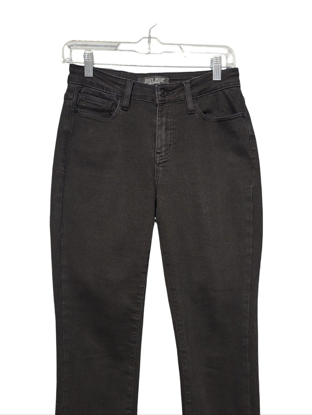 JUDY BLUE Mid Rise Slim Fit Jeans Womens 3/26 Black Minimalist Style JB88726BK - Picture 3 of 7